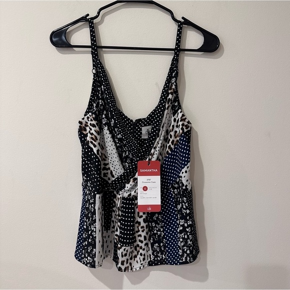 NWT Cabi Samantha 3787 crossover cami top in skin stripe size 6 - Picture 2 of 6